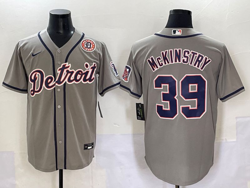 Men 2025 Detroit Tigers #39 Mckinstry Grey Game Nike MLB Jersey style 16